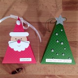 Kreativ Set 59 - 2 weihnachtliche Dreiecksboxen Kreativ Set 59 - 2 weihnachtliche Dreiecksboxen